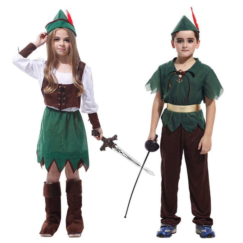 Classics -Peter Pan Child kids cosplay Costume  Halloween Dress