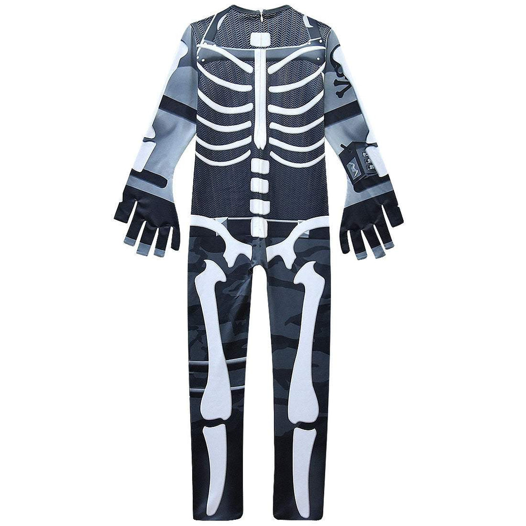 Halloween Skull Cosplay Costume Zentai Bodysuit for Kids