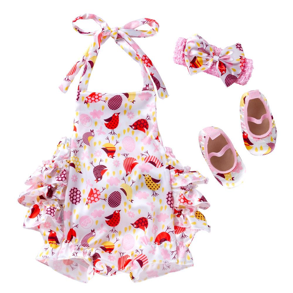 Toddler Baby Girl Strap Sleeveless Romper Bodysuit Jumpsuit Summer Outfit