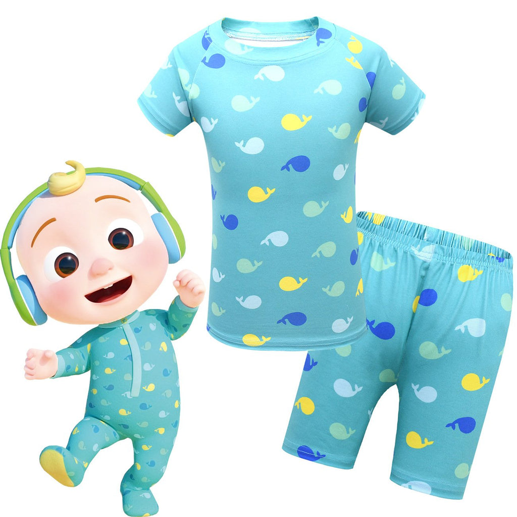 Kids CocoMelon Homewear Sets T-Shirt Shorts Two Pieces Suits