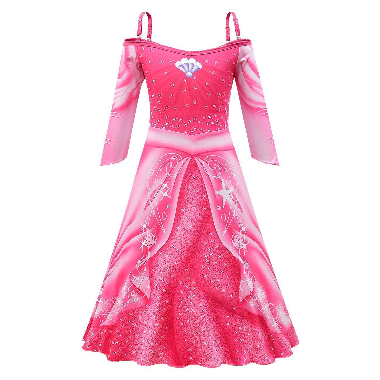 The Little Mermaid Ariel Cosplay Costume Little Girl  Princess Dress Halloween Outfit