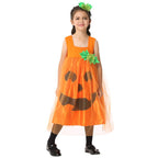 Orange Pumpkin Cute Dress Kid Halloween Costume Children's Day Costume