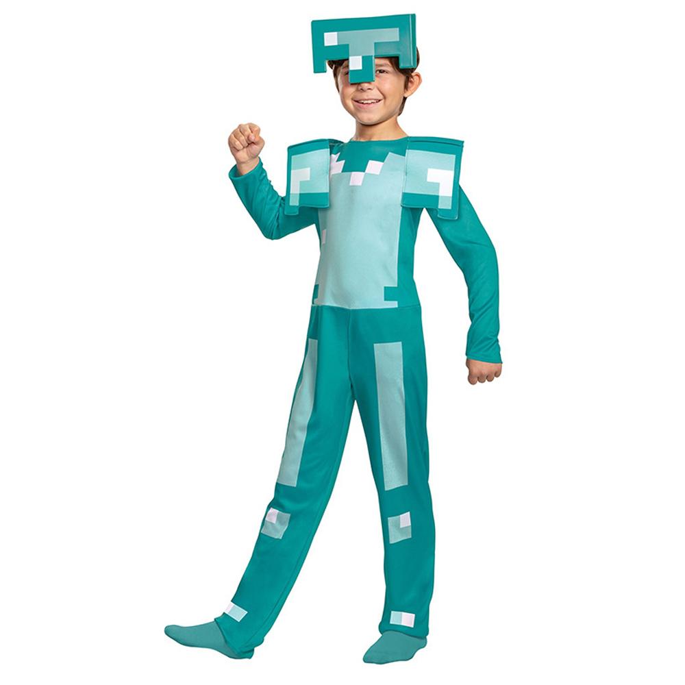 Disguise Minecraft Armor Cosplay Costume Kids' Halloween Jumpsuit - Azufun