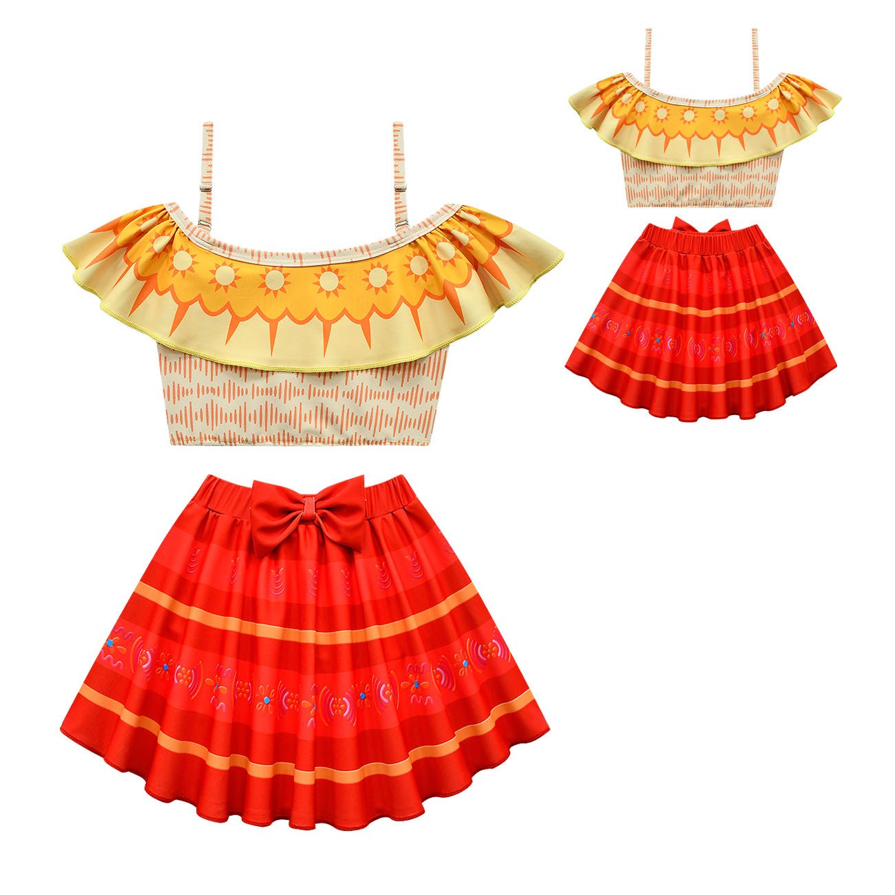 Encanto Dolores Swimsuits Girls Swimwear Ruffles Beach Surf Swimming Tankini Set