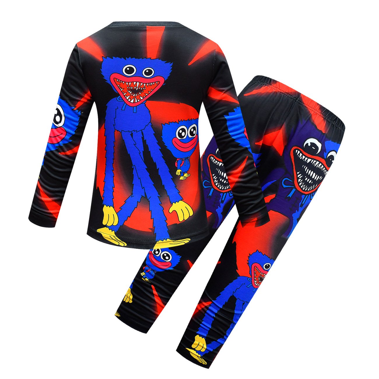 Poppy Playtime Cartoon Long Sleeve Pants Sets for Big Kids