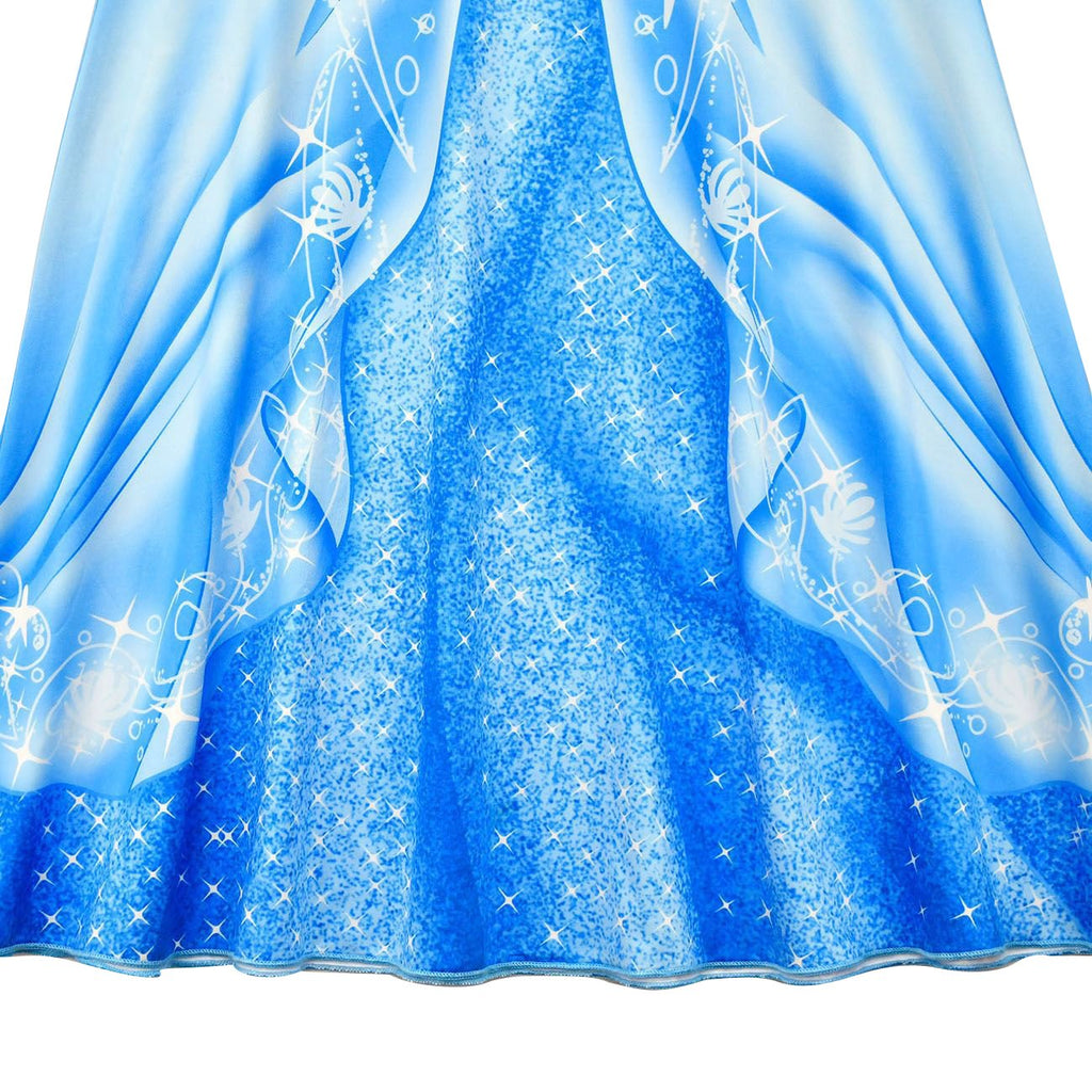 The Little Mermaid Ariel Cosplay Costume Little Girl  Princess Dress Halloween Outfit