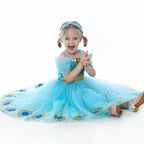 Aladdin Princess Cosplay Costume Dress Skirt Jasmine Birthday Halloween Party Mesh Outfit for Girls