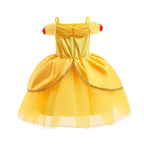 Princess Yellow Dress For Girls Kids Party Dress Ball Gown Cosplay Birthday Costume Gift