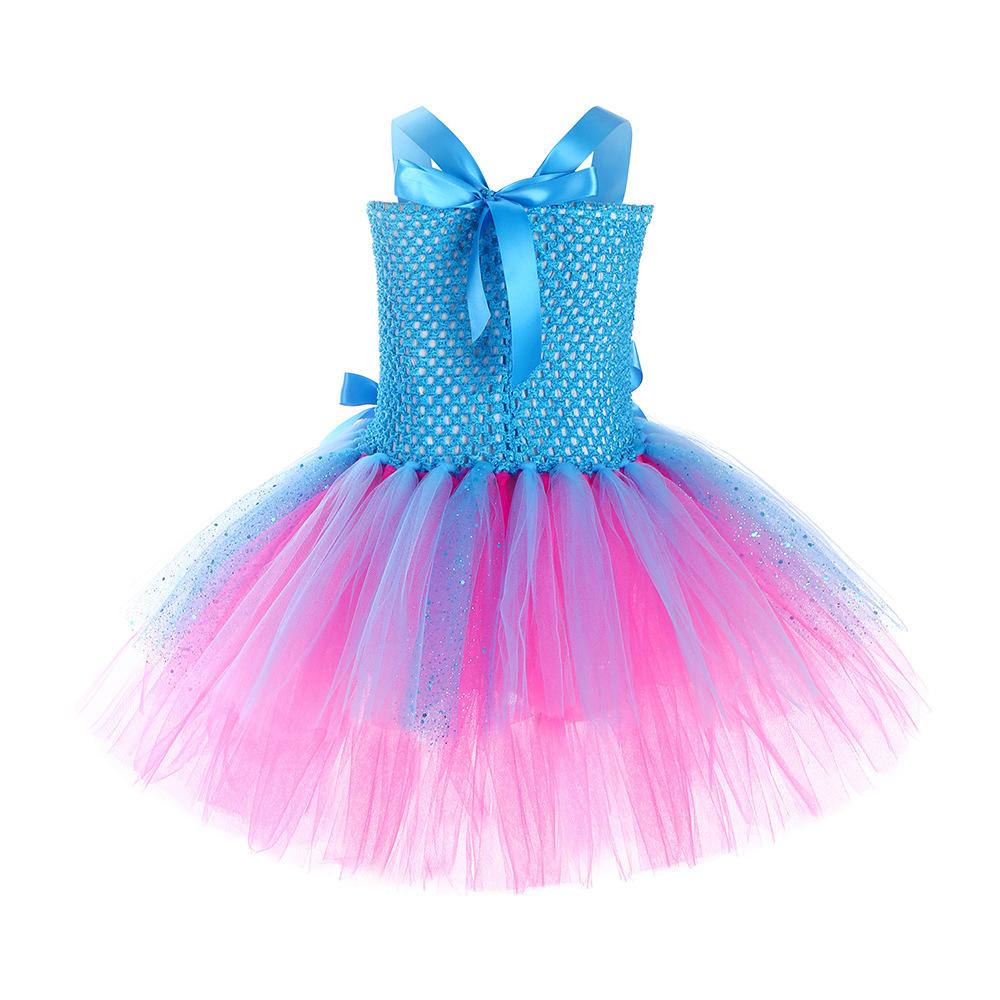 Magic Hair Anime Costume Fairy Princess Stage Role Play Dress Wig Halloween Birthday Party for Girls