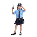 Police Officer Uniform Cool Halloween Cosplay Costume Set for Girls