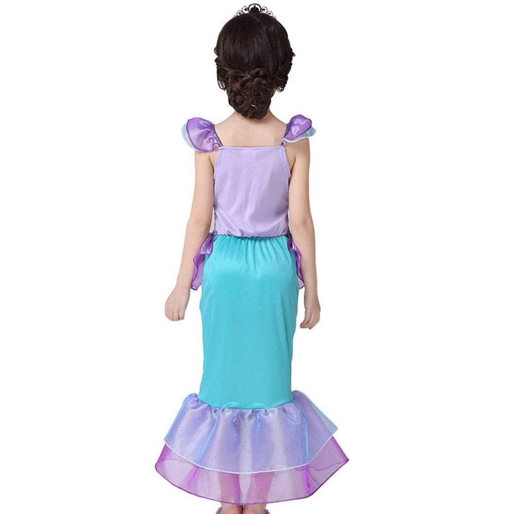 The Little Mermaid Ariel Princess Kids Girl Dress Cosplay Costume