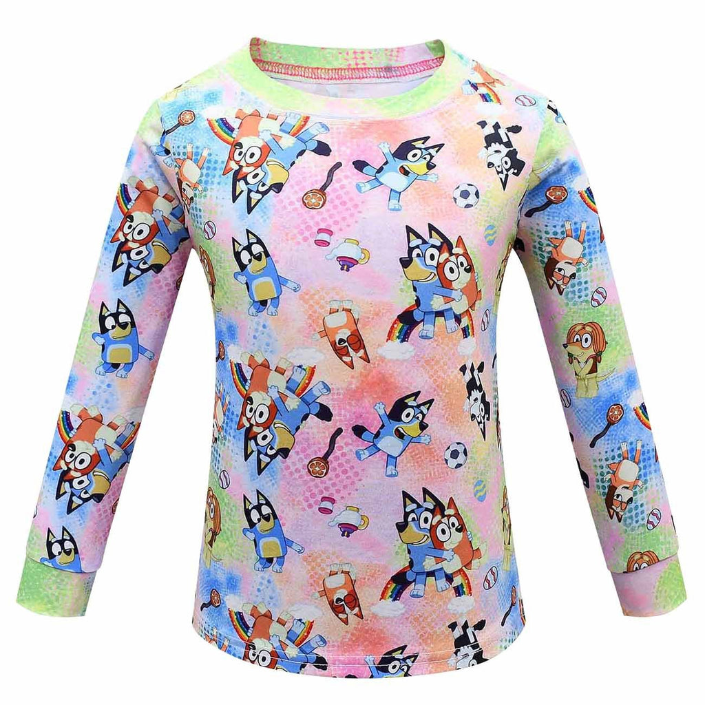 Bluey Pajamas Set Long Sleeve Trousers Two Pieces for Kids