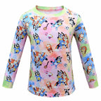 Bluey Pajamas Set Long Sleeve Trousers Two Pieces for Kids