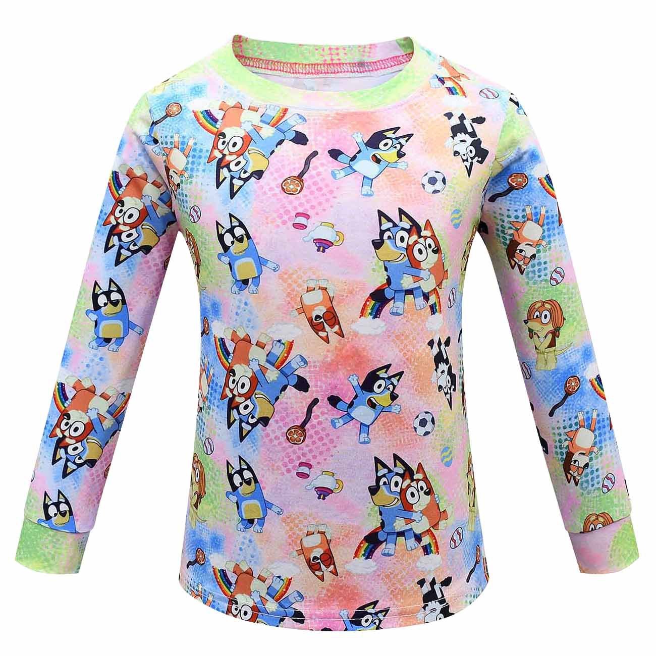 Bluey Pajamas Set Long Sleeve Trousers Two Pieces for Kids