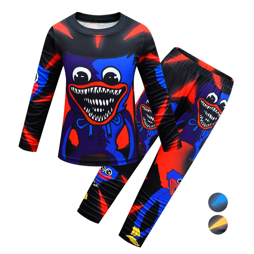 Poppy Playtime Cartoon Long Sleeve Pants Sets for Big Kids
