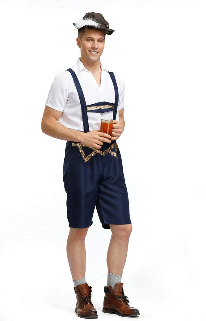 German Oktoberfest Outfit Straps Outfits Halloween Waiter Cosplay Costume - Azufun