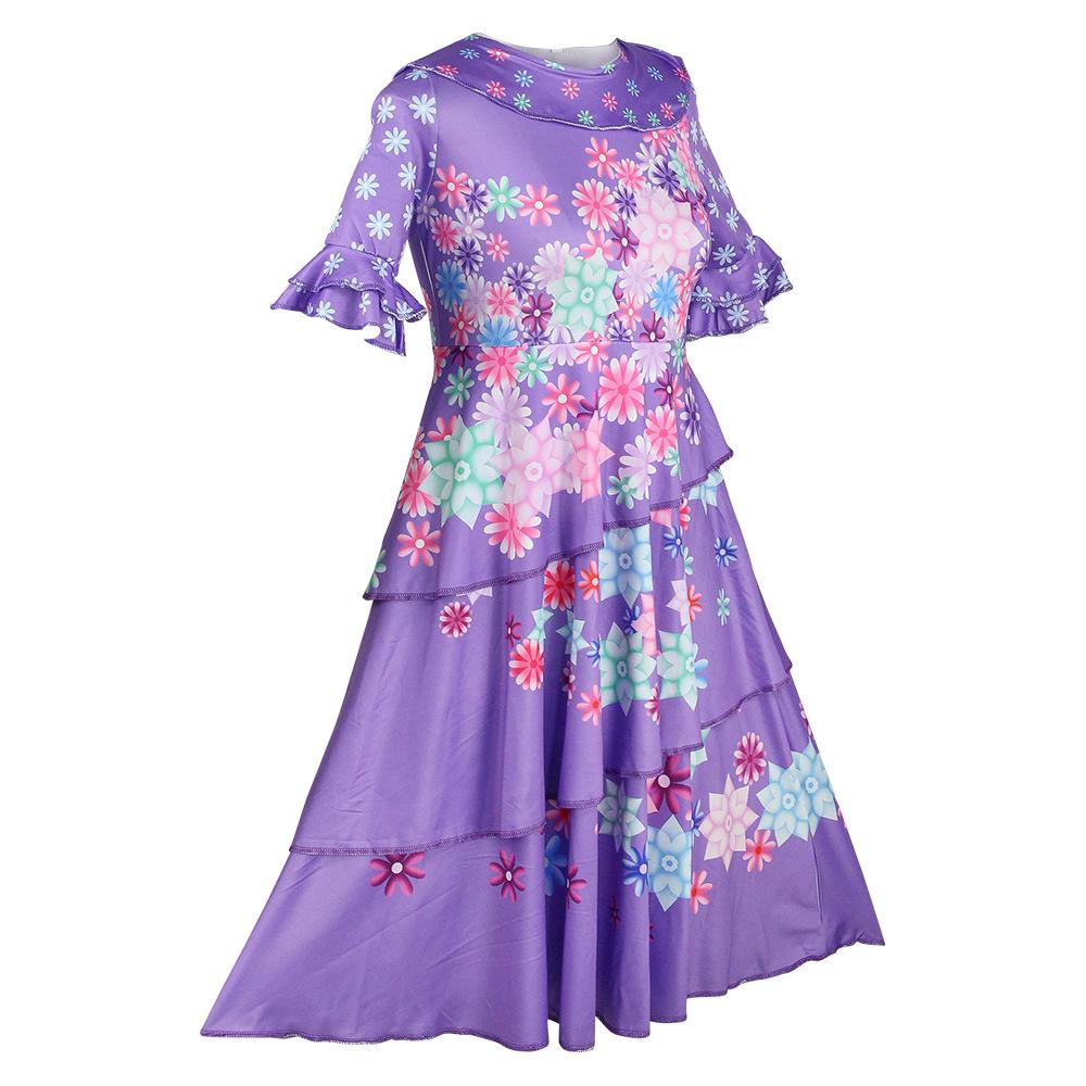Encanto Isabella Dresses Cosplay Costume for Adults Kids Performance Outfits