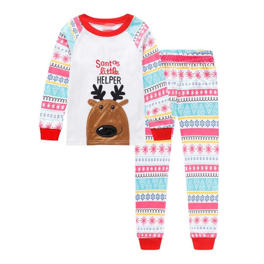 Reindeer Toddler Boys Girls Christmas Pjs Long Sleeve Pajamas Set