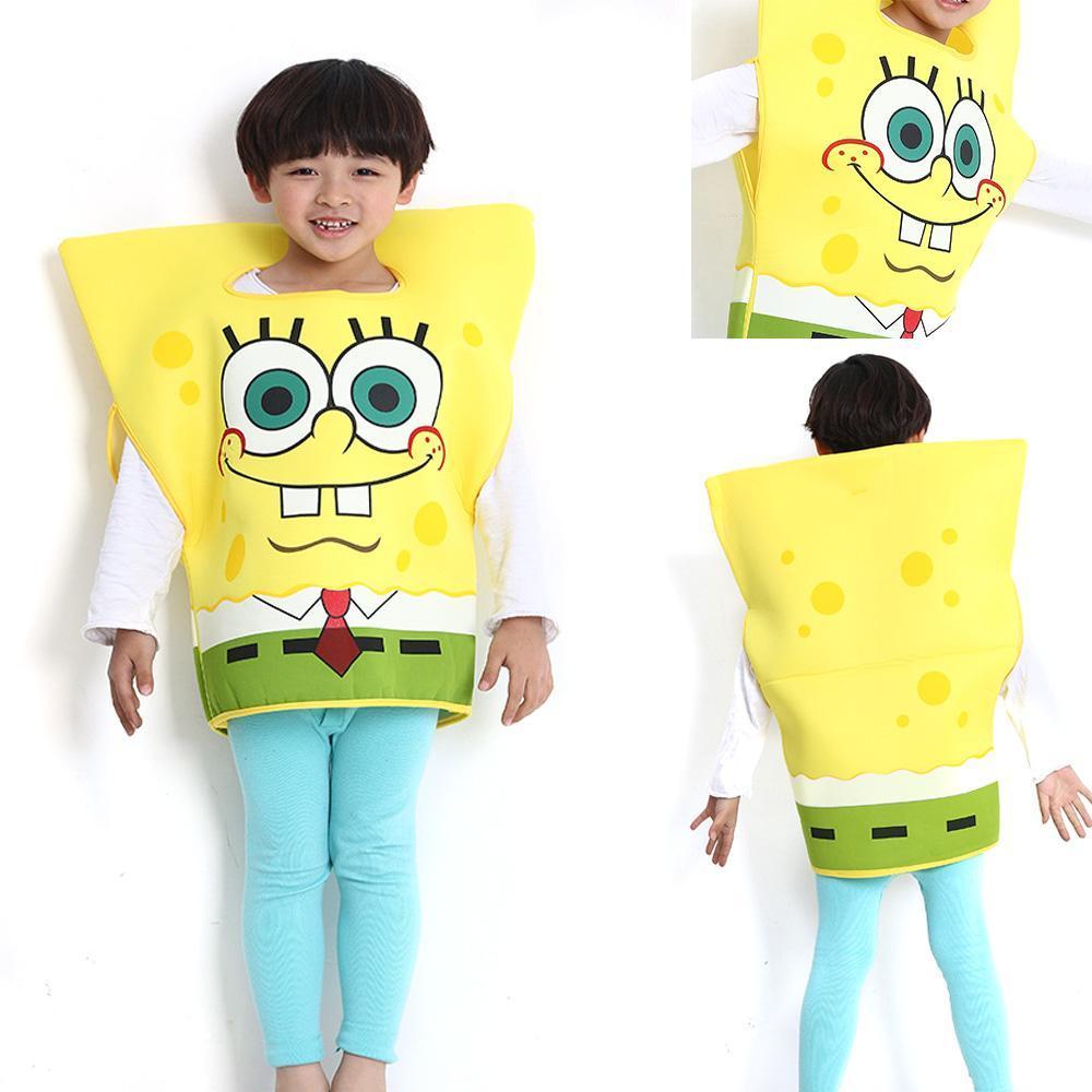 Sponge Bob Kids Children's Day Cosplay Costume One Size