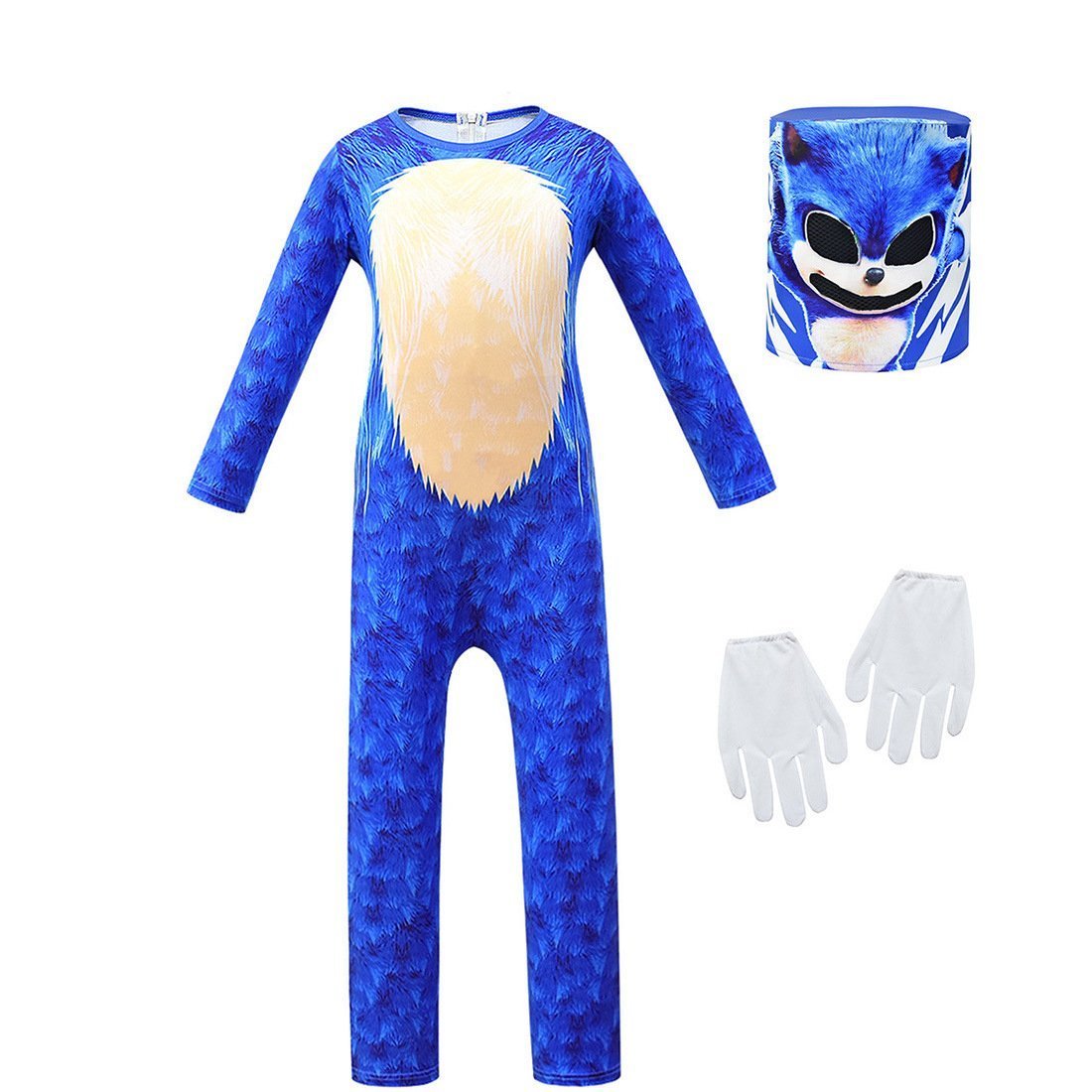 Kids Sonic The Hedgehog Sonic Cosplay Zentai Suit Costume Children Jumpsuit Bodysuit Outfits