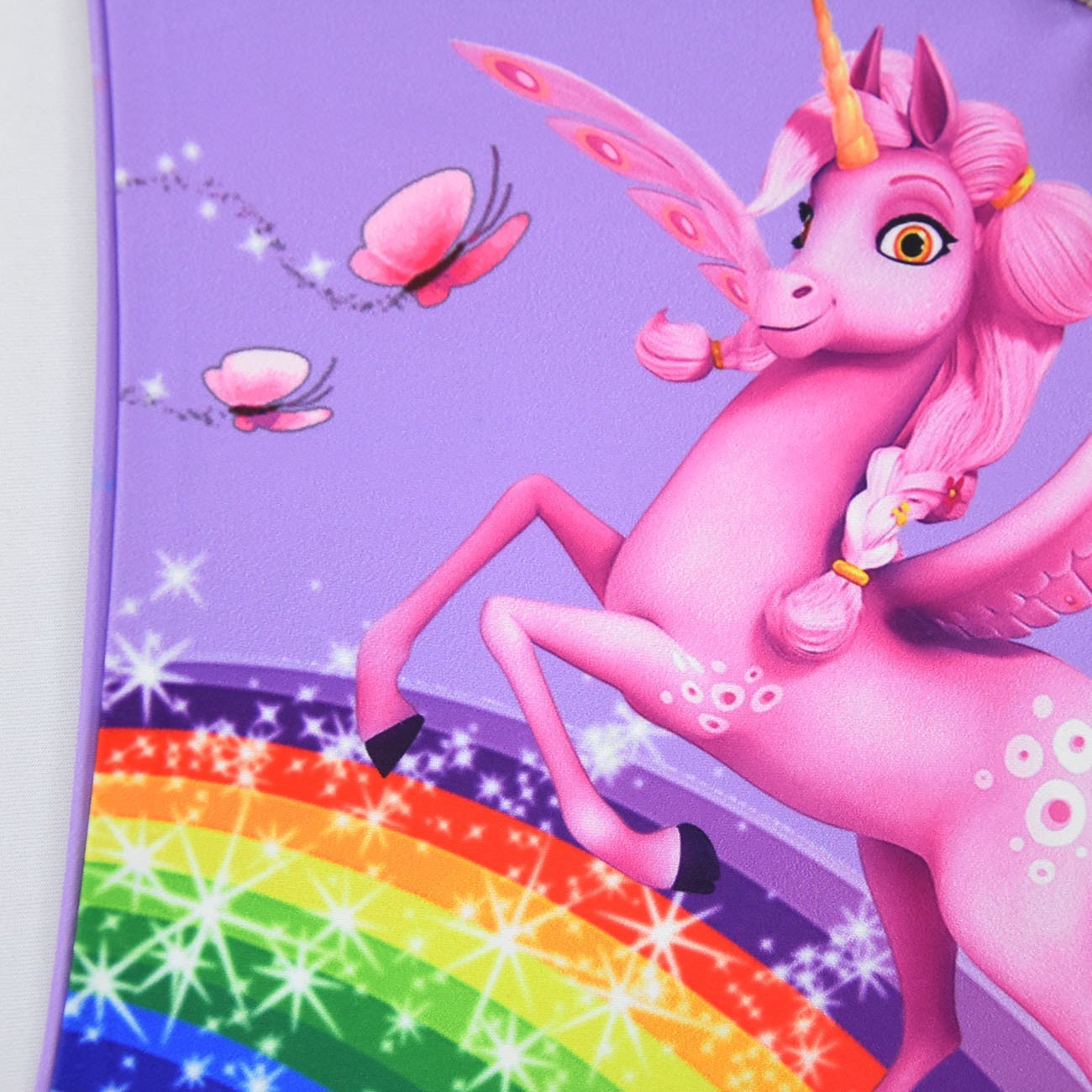 Girls One Piece Swimsuits unicorn Print Ruffle Swimwear Cross-strap sling Swimwear