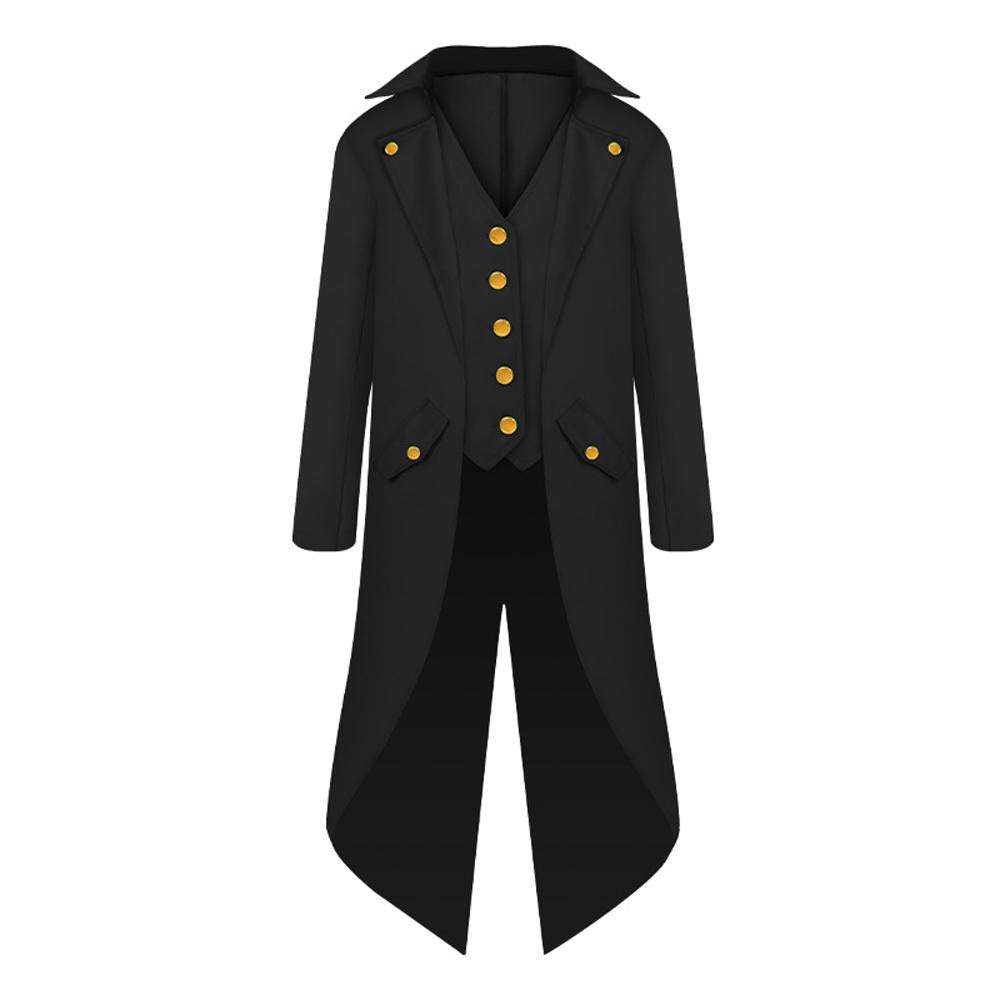 Vampire Gothic Jackets Vintage Halloween Costumes Medieval Steampunk Tailcoat Coat for kids