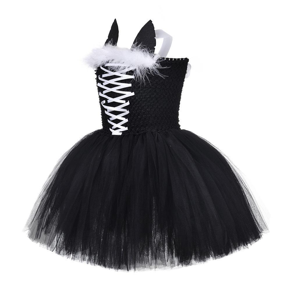 cute cat black Tutu Dress for Baby Girl Halloween Cartoon Costume