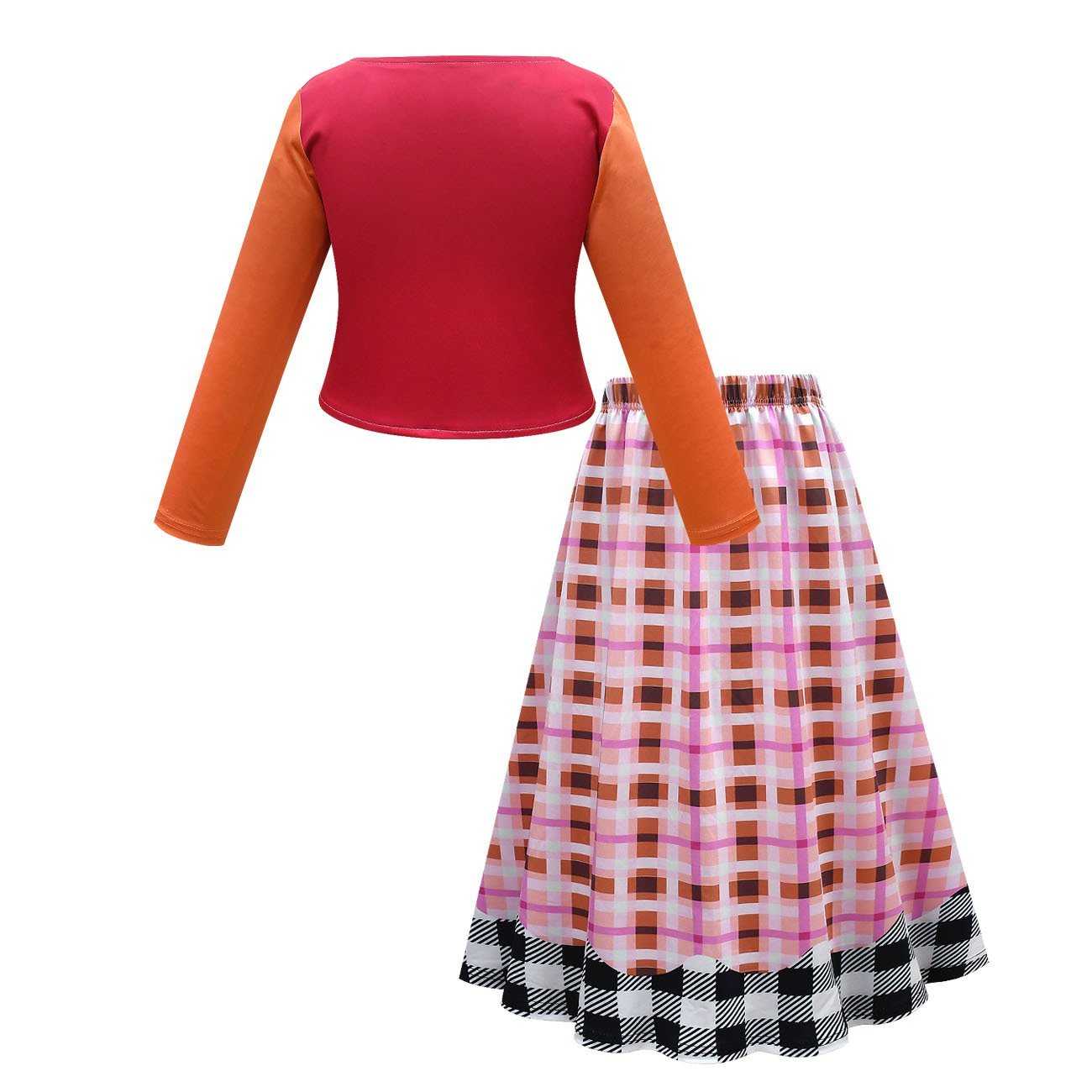 Girls' Hocus Pocus Mary Sanderson Cosplay Costumes Halloween long dress cape  Outfit For Kids