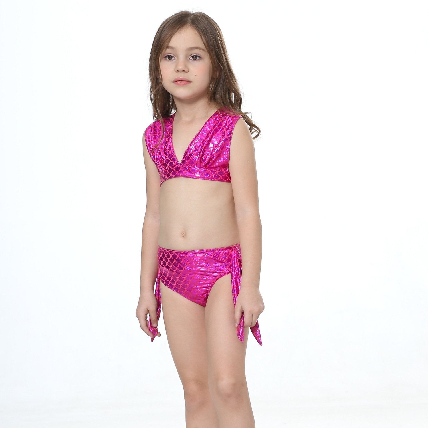 Girl Kids Mermaid Tail Swimwear Bikini Set Bathing Suit Fancy Costume