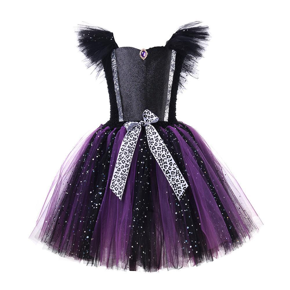 Maleficent Tutu Dress for Baby Girl Halloween Cartoon Costume