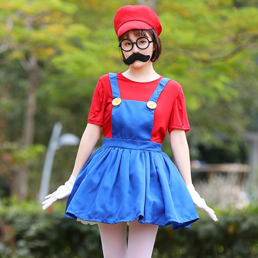 Plumber uniform cosplay costumes dress for mom and me