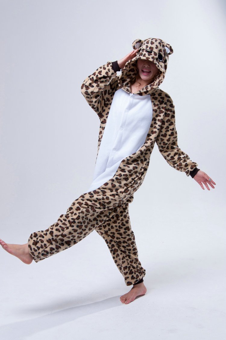 Animal Adult Leopard Bear Costume Onesies Kigurumi Pajamas