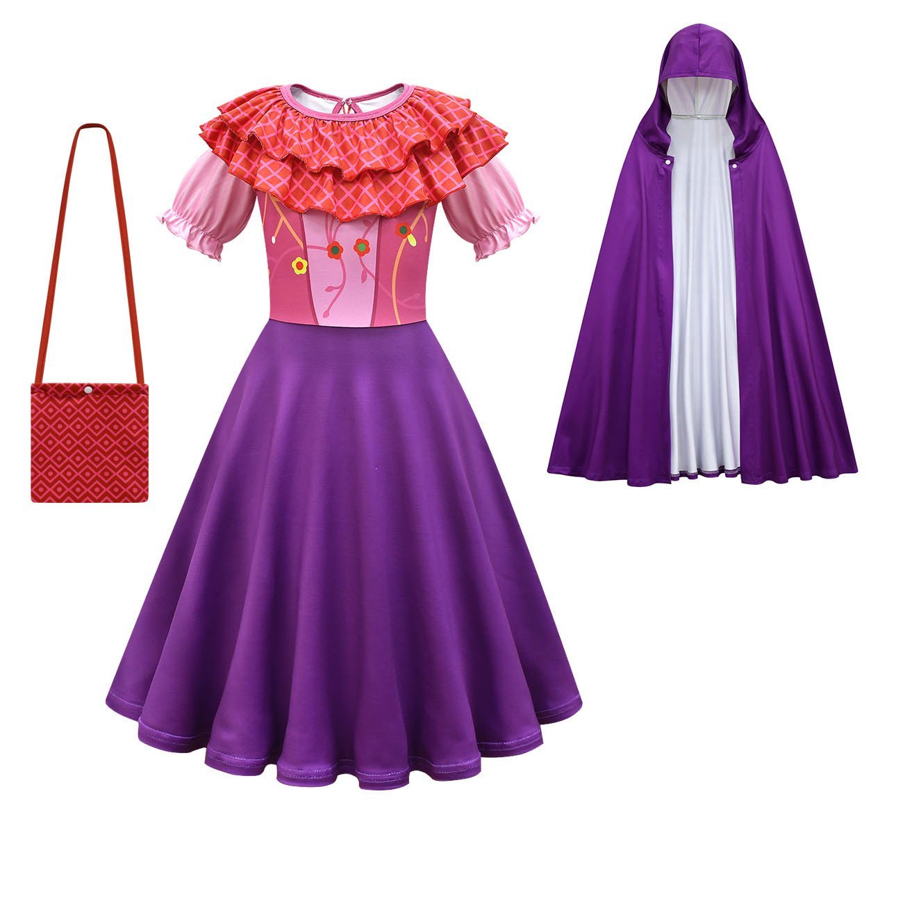 Purple hocus pocus Sarah Sanderson Cosplay Suit Costume Dress Outfits for kids