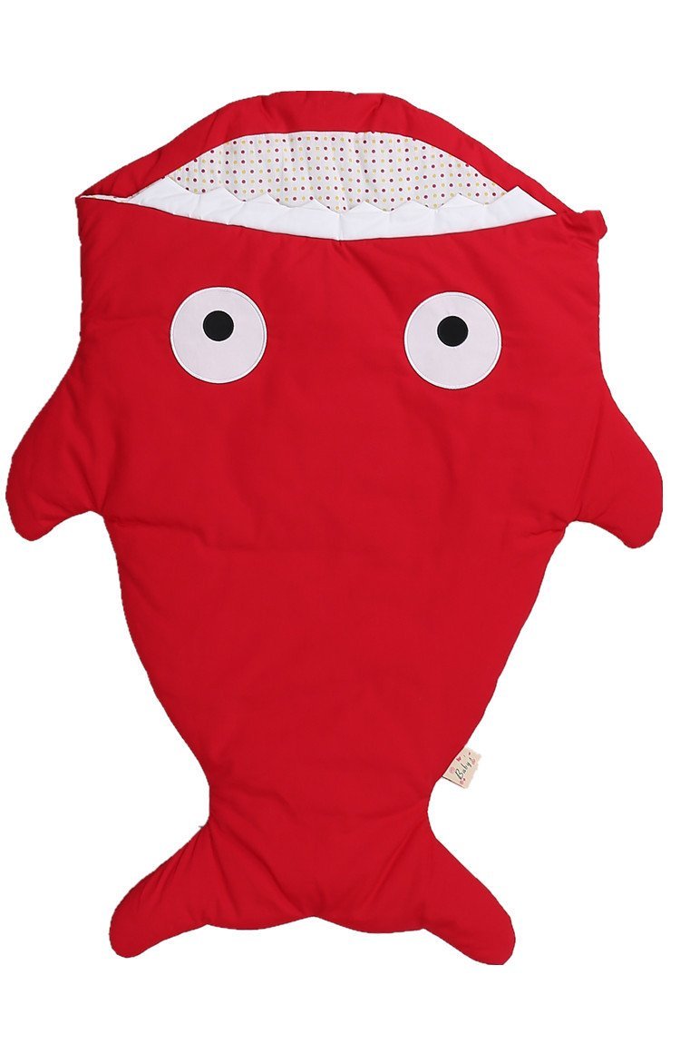 Baby Cartoon Shark Fish Swaddle Soft Snuggle-in Sleeping Bag Bedding