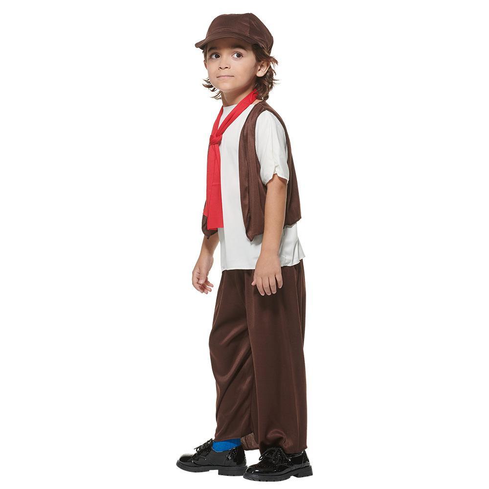 Victorian Boy Costume Overalls Child Book Week Halloween Dress Up Kids Outfit
