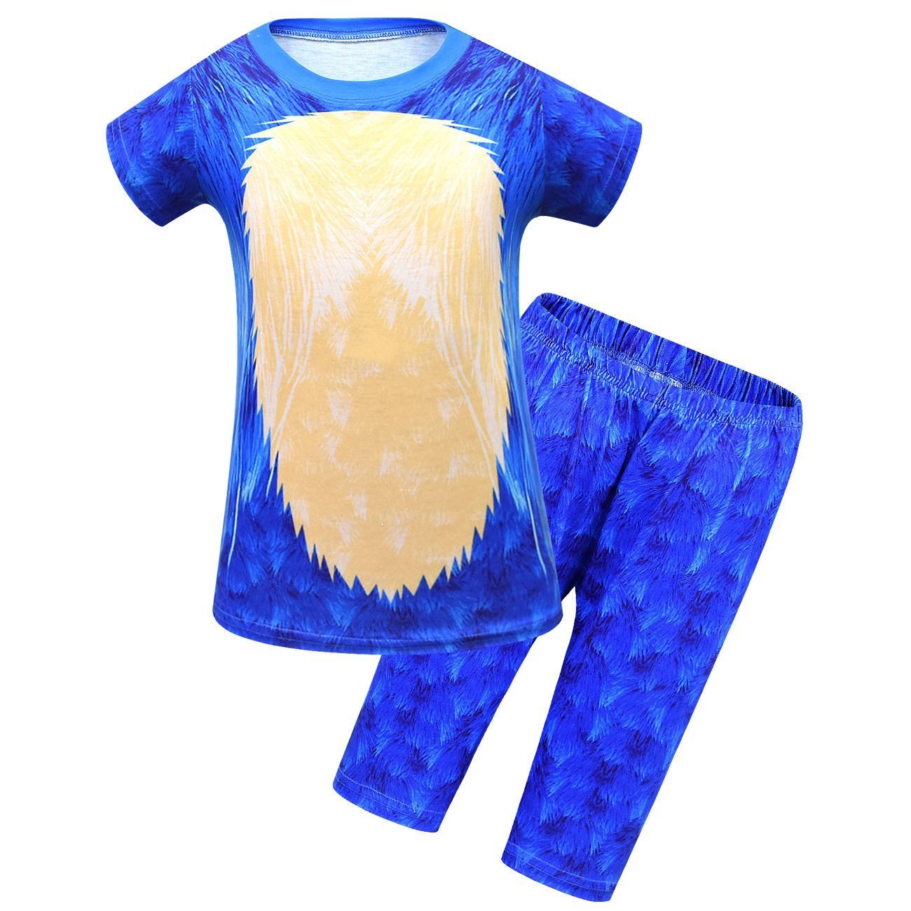 Boys Short sleeve Cartoon Pants Set Sonic the Hedgehog Print costumes Set