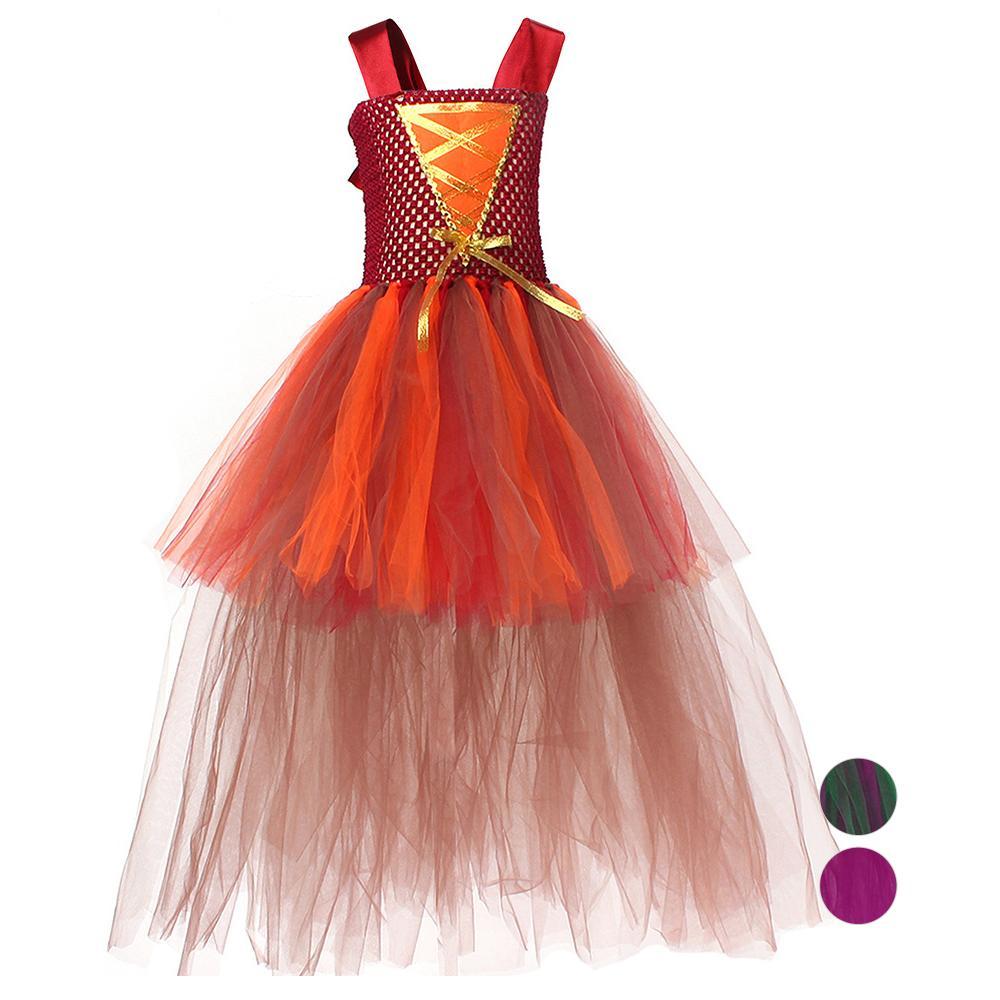Girl Hocus Pocus Sanderson sisters Winifred Sarah Mary Tutu Dress for kids Halloween Cartoon Costume