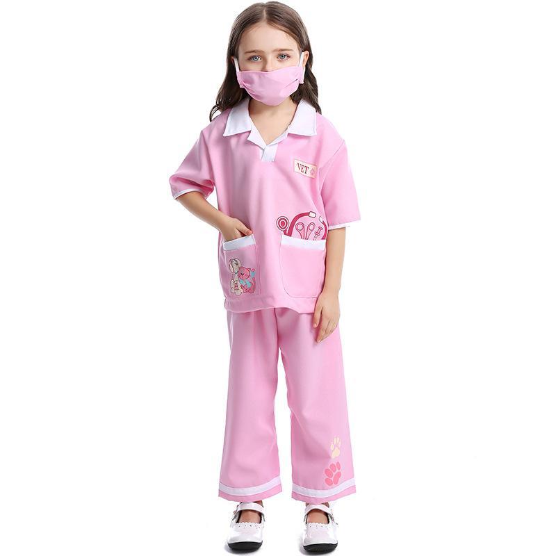 Child Unisex Doctor Dress-up Veterinarian Role Play Halloween Costumes for kids