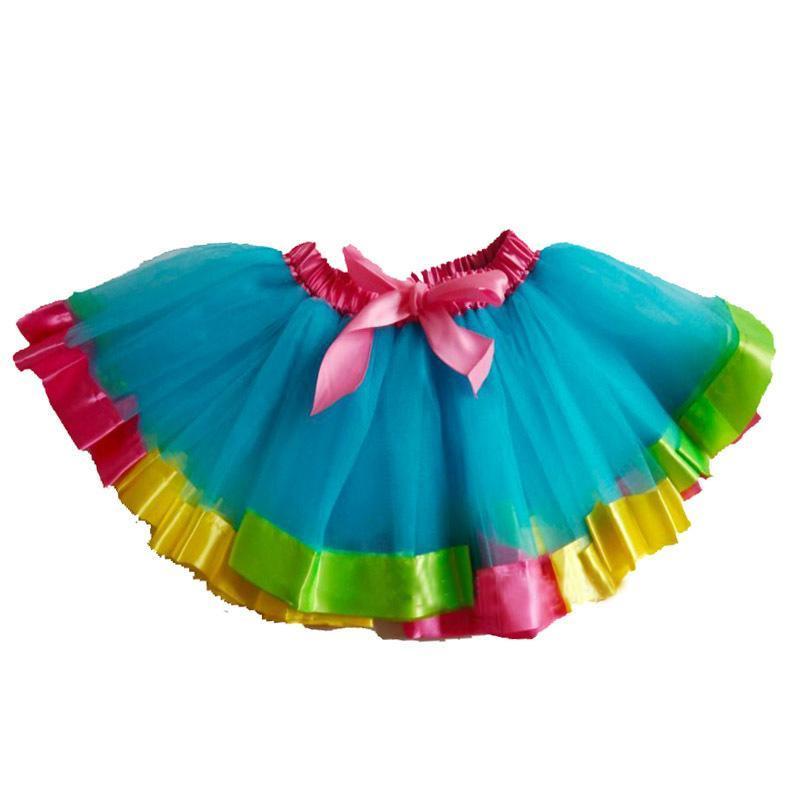 Girls Unicorn Rainbow Tutu Skirt Colorful Skirt Dress Ballet Tiered