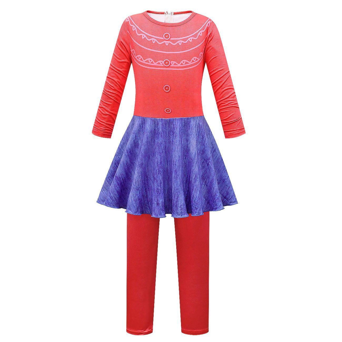 Turning Red Mei Costume Cosplay Jumpsuit Halloween Party Performance Dress Outfit for Girls