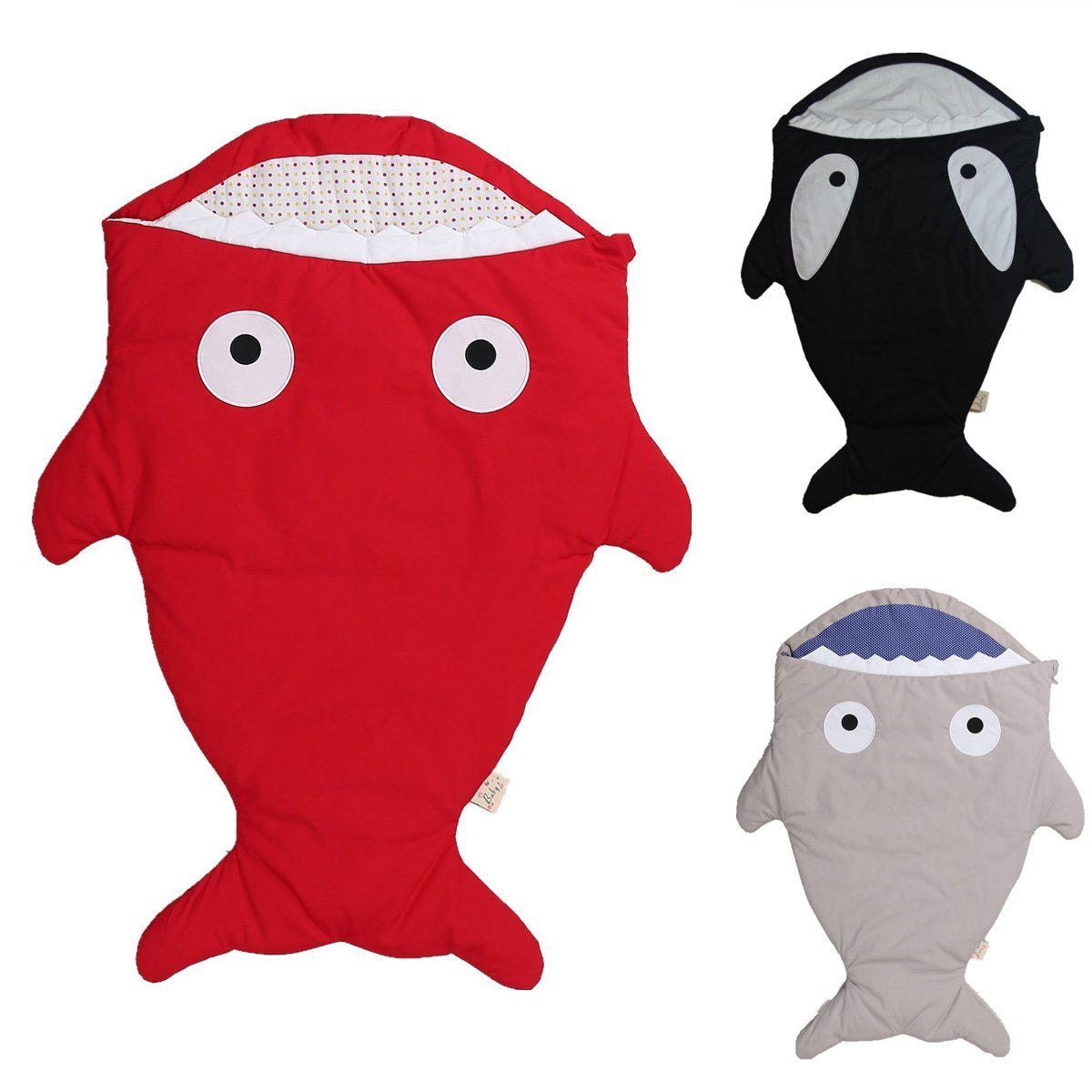 Baby Cartoon Shark Fish Swaddle Soft Snuggle-in Sleeping Bag Bedding