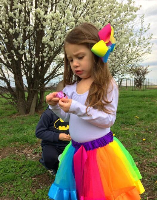 Girls Unicorn Rainbow Tutu Skirt Colorful Skirt Dress Ballet Tiered
