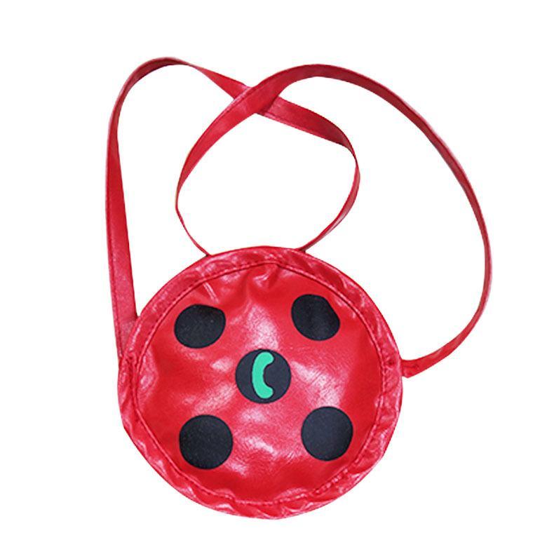 Girls Ruffled short sleeve bow Red black Dot Miraculous Ladybug Dress Kids Cosplay Ladybug Costume Party Costume