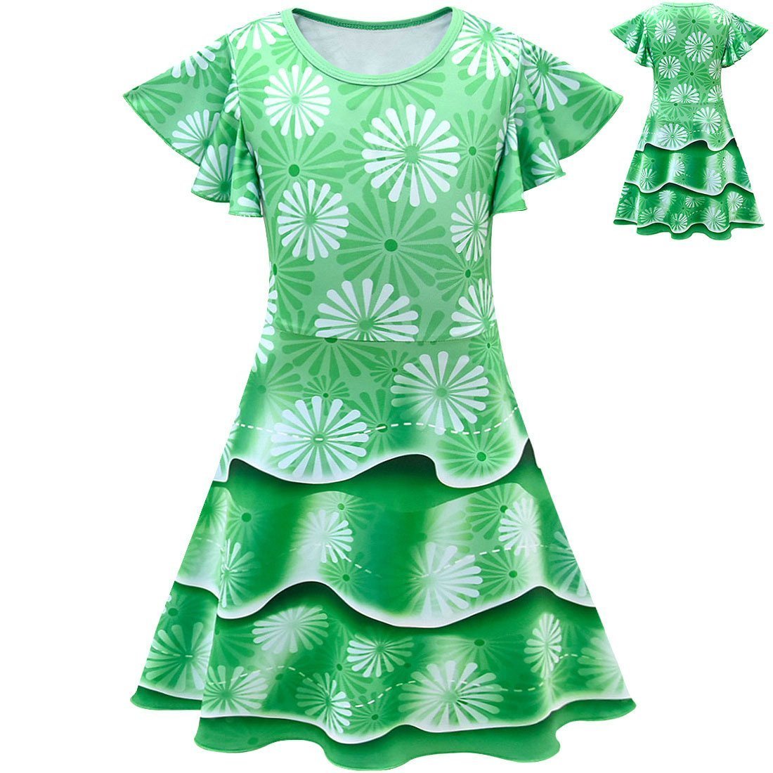 Fancy Nancy Halloween Costume Performance Costume Cosplay Green Dress