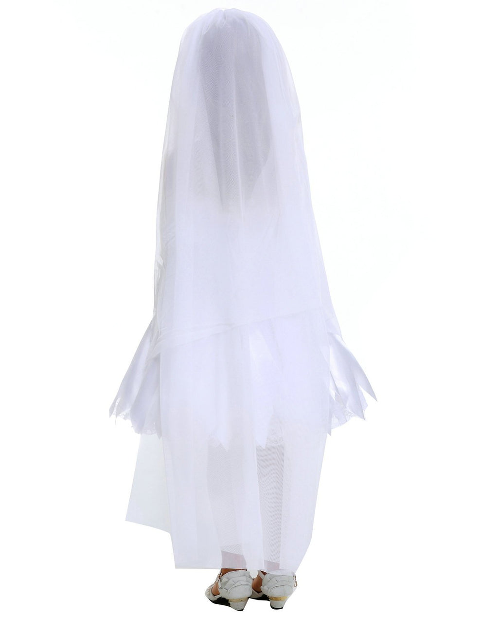 Child Girls Halloween White Angel Ghost Bride Cos Princess Dress