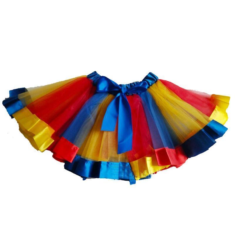 Girls Unicorn Rainbow Tutu Skirt Colorful Skirt Dress Ballet Tiered