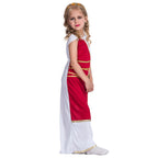 Roman Greek Goddess Costume Cosplay Halloween Party Fancy Dress for Girls