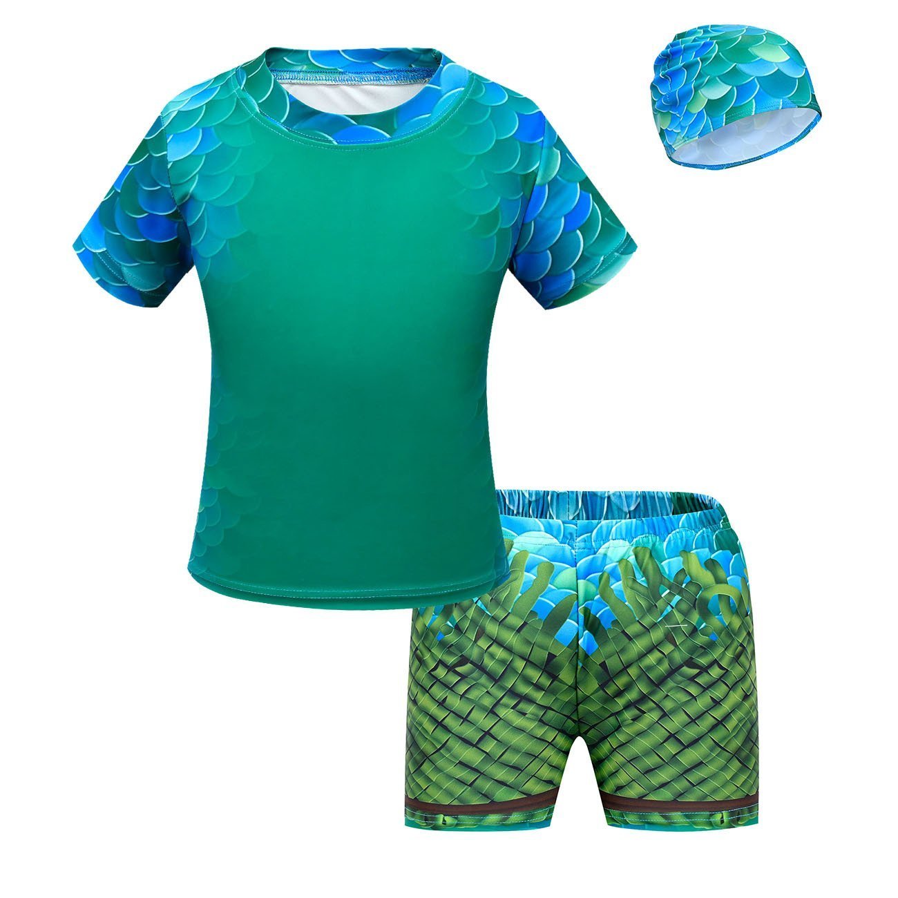 Three-piece Swimsuit Set Luca Cosplay Kids Swimsuit Set