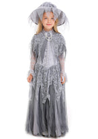 Child Halloween Ghost Princess Bridal Flower Girl Witch Costume