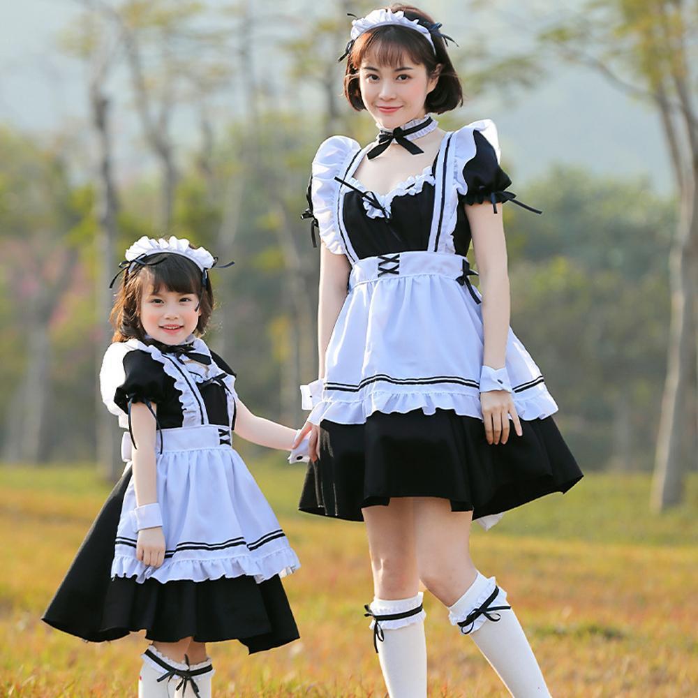 Love Nikki-Dress UP Queen cafe maid cosplay costumes dress for mom and me